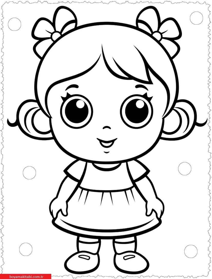 Dolls boyama sayfası #10 – yaratıcılık, doğum günü partisi aktivitesi