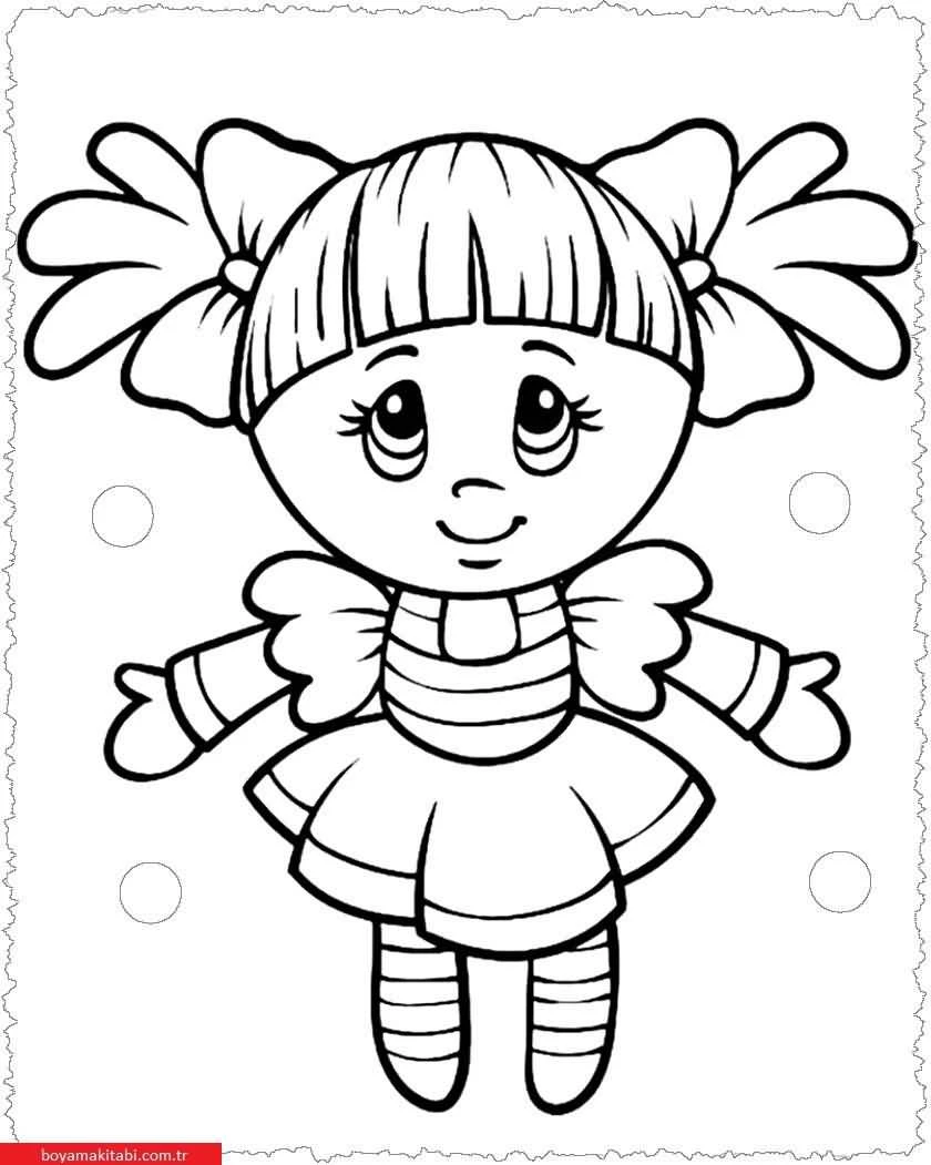 Dolls boyama sayfası #18 – sınıf etkinliği, kolay indirilebilir
