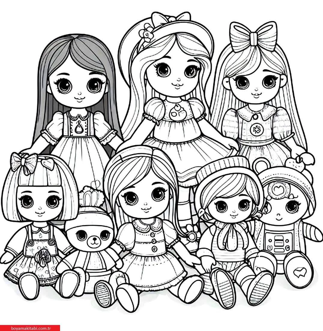 Dolls boyama sayfası #24 – ekran süresine alternatif, çocuklarla kaliteli zaman