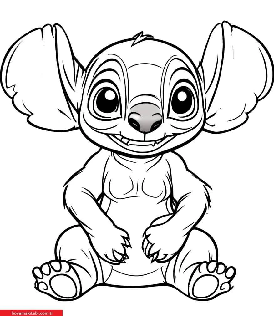 Lilo and Stitch boyama sayfası #8 – ilkokul öğrencileri için, hayal gücünü besler