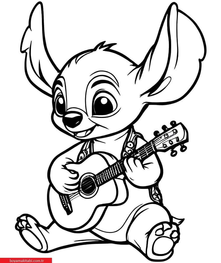Lilo and Stitch boyama sayfası #11 – doğum günü partisi aktivitesi, ekran süresine alternatif