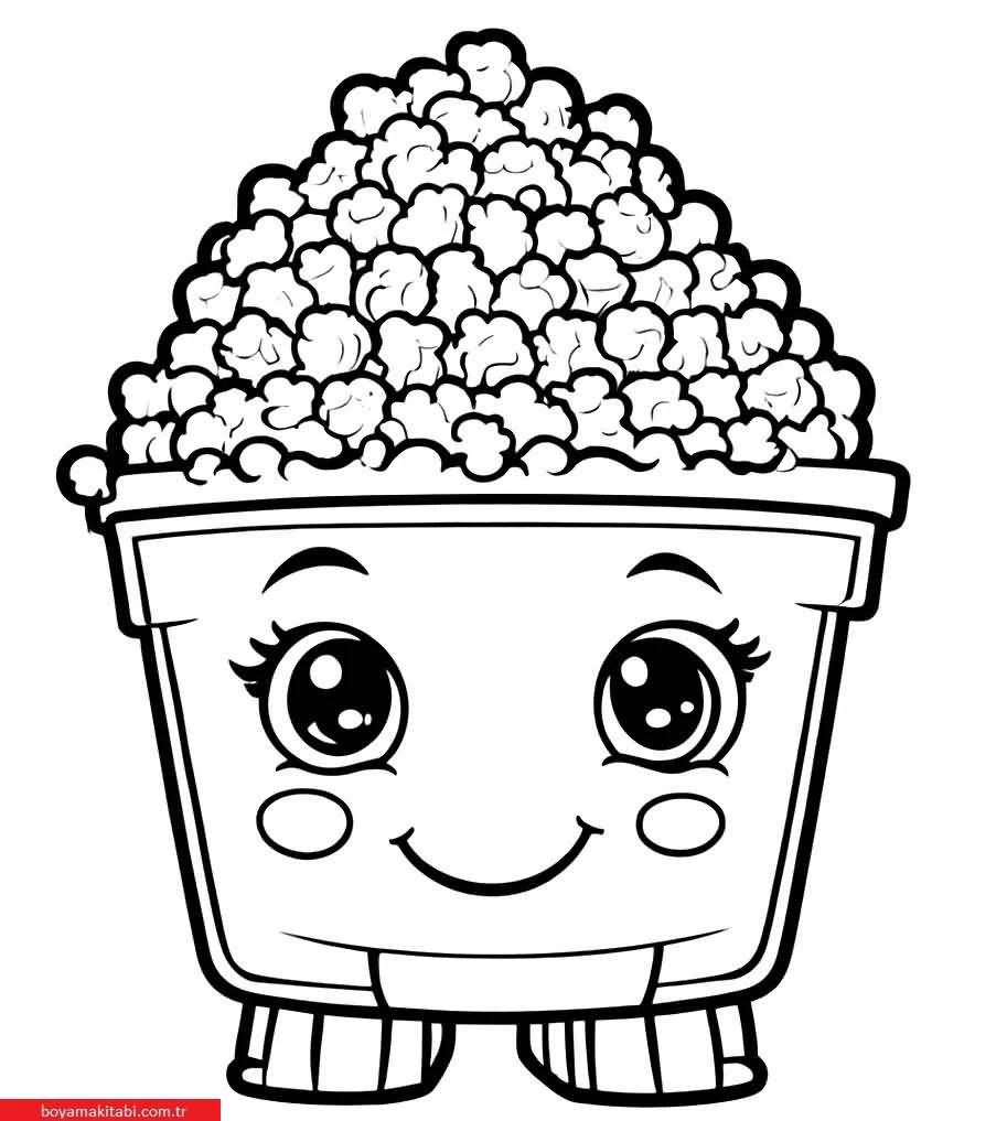 Shopkins boyama sayfası – el becerilerini geliştirir, boyama çalışması