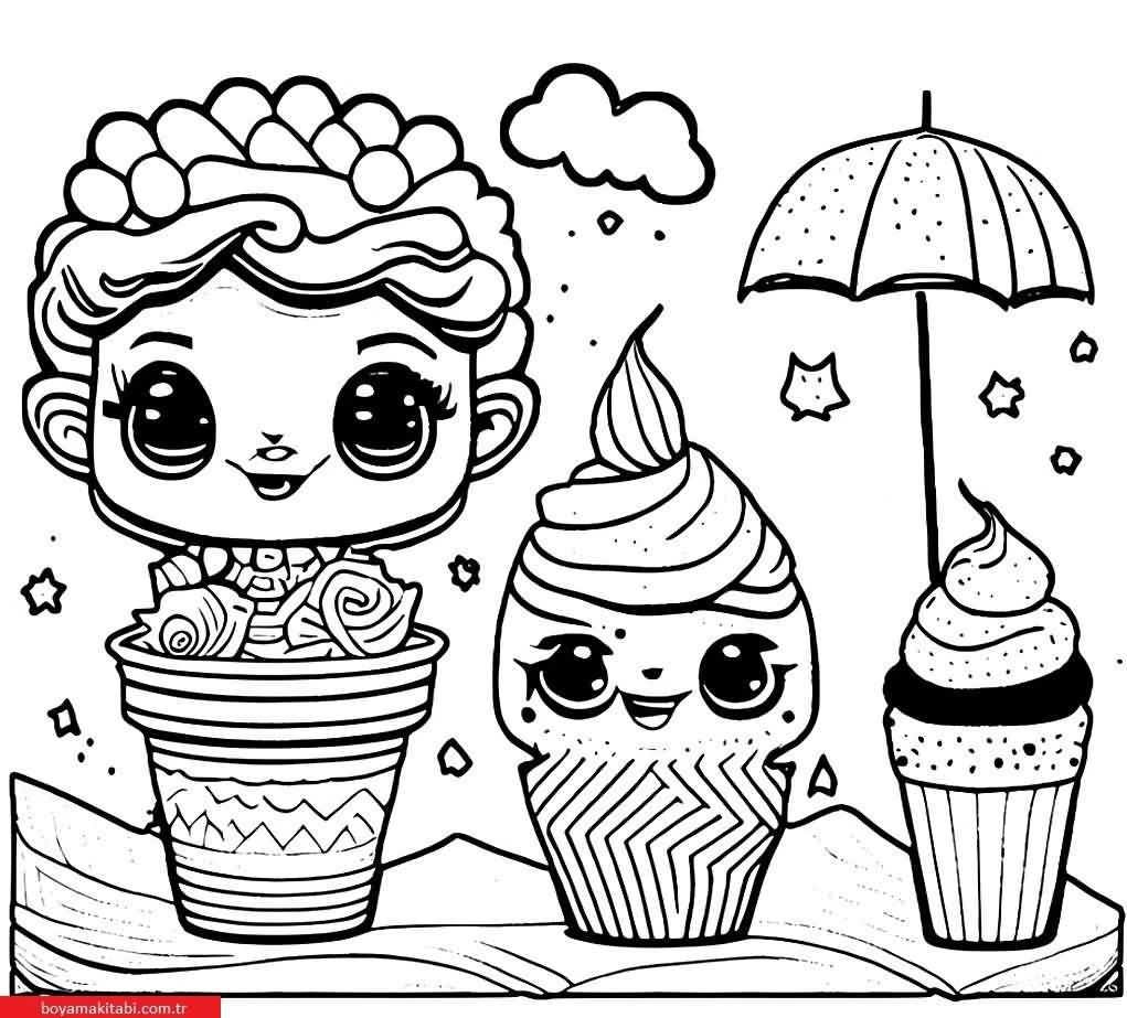 Shopkins boyama sayfası – keyifli zaman, renkli çizimler