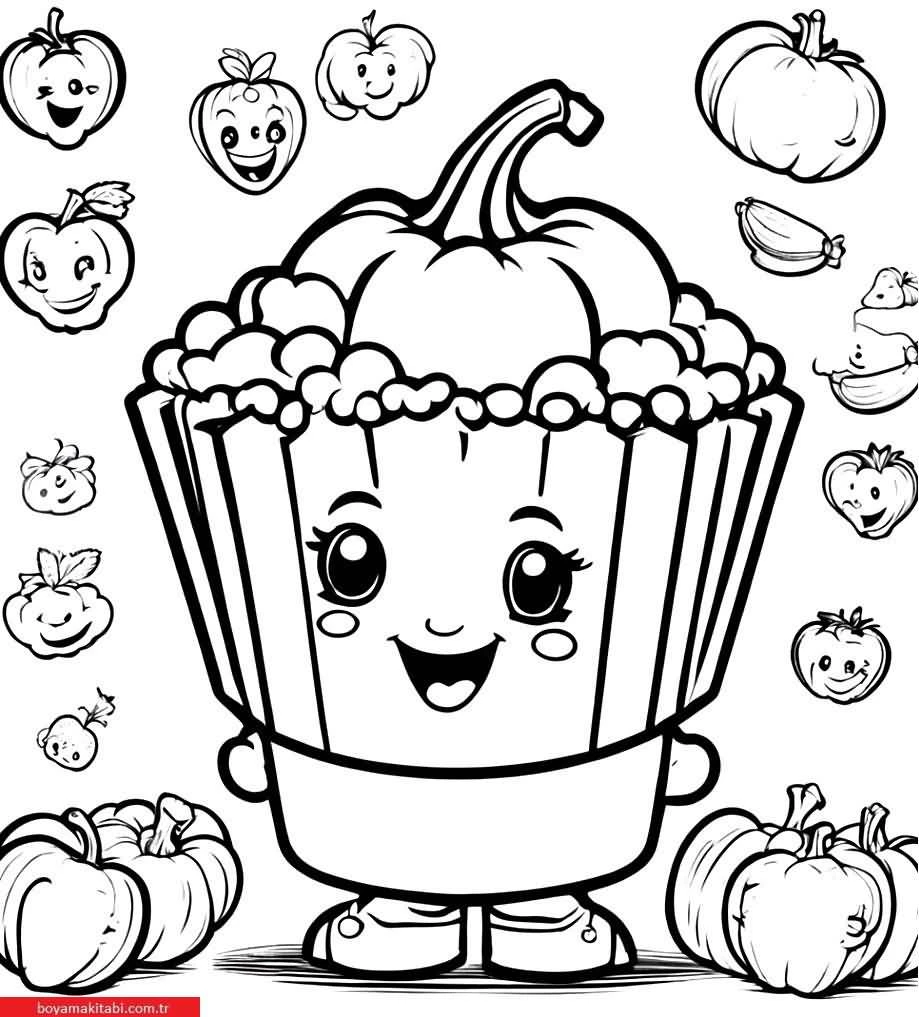 Shopkins boyama sayfası – PDF indir, sevimli karakter