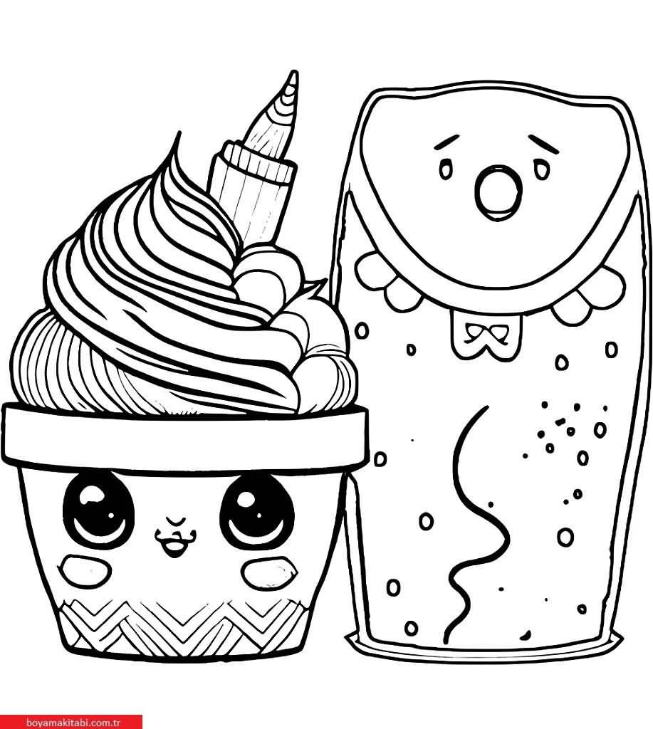 Shopkins boyama sayfası – kolay boyama, eğitici aktivite