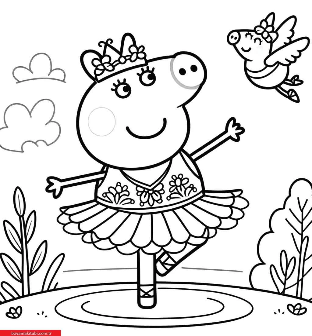Peppa Pig boyama sayfası – ücretsiz yazdır, boyama etkinliği