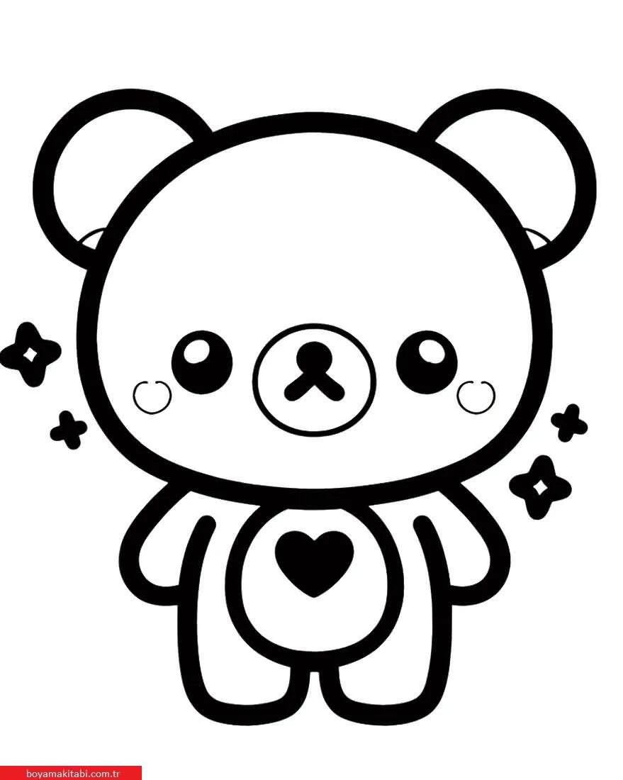 Rilakkuma boyama sayfası – boyama etkinliği, çocuk aktivitesi
