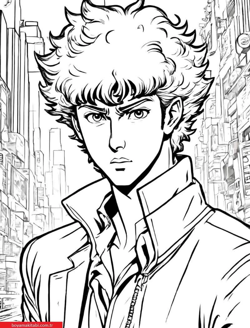 Anime boyama sayfası – boyama çalışması, yaratıcılığı geliştirir