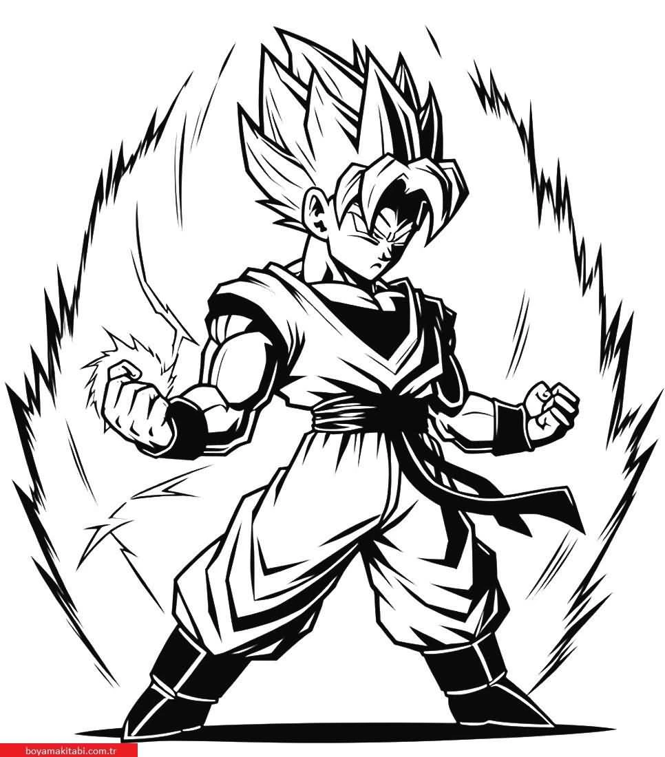 Dragon Ball Z boyama sayfası – ücretsiz yazdır, boyama etkinliği