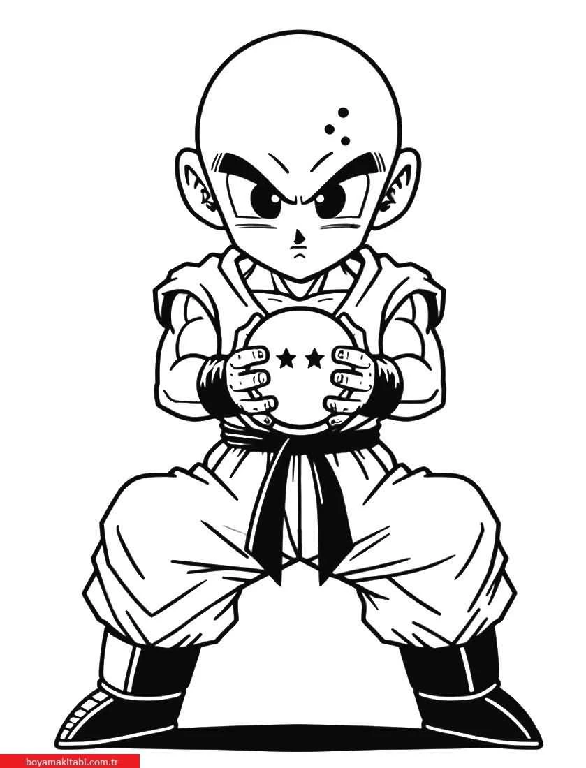 Dragon Ball Z boyama sayfası – okul öncesi, evde etkinlik