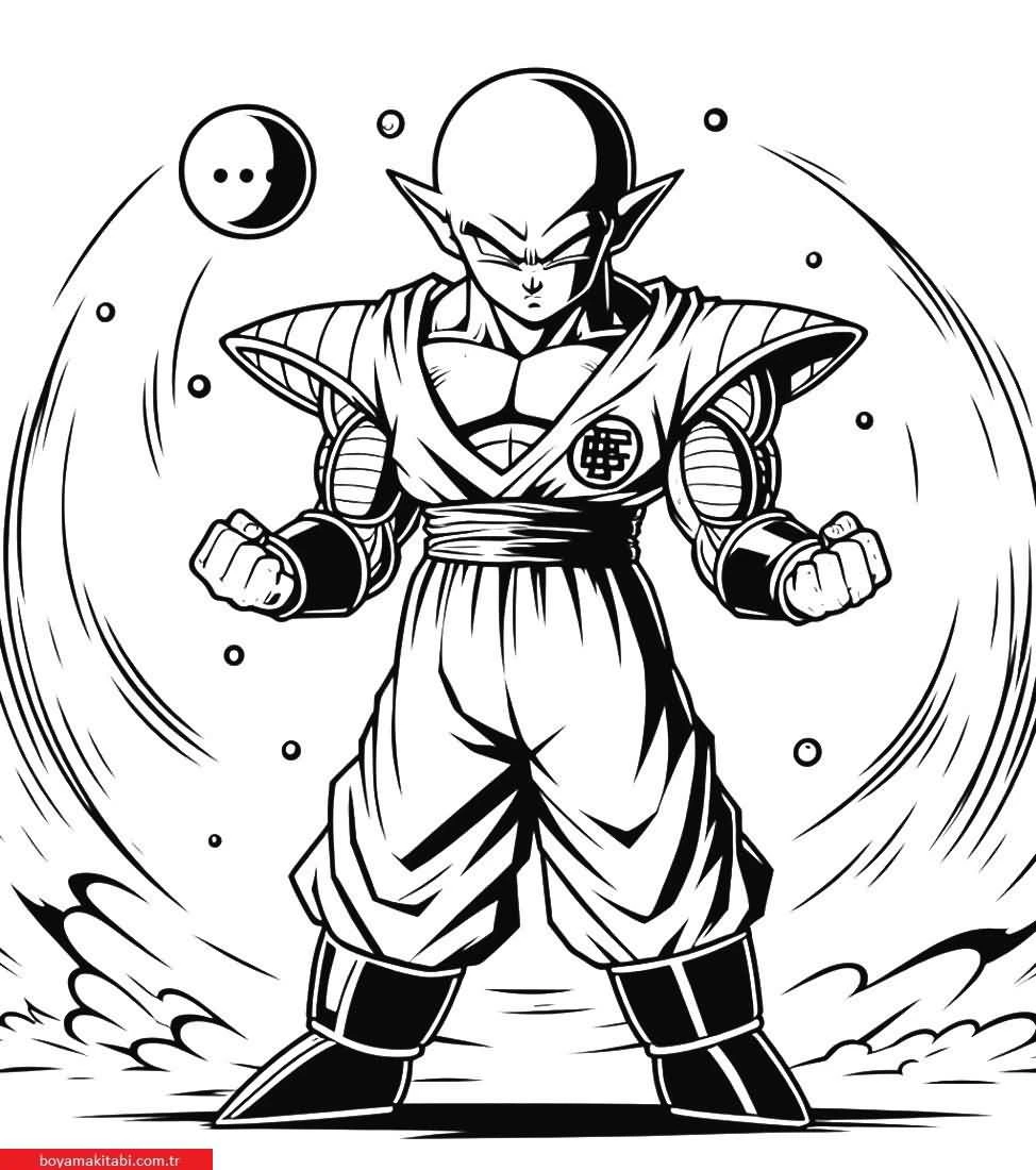 Dragon Ball Z boyama sayfası – sanatsal çalışma, çocuklar için