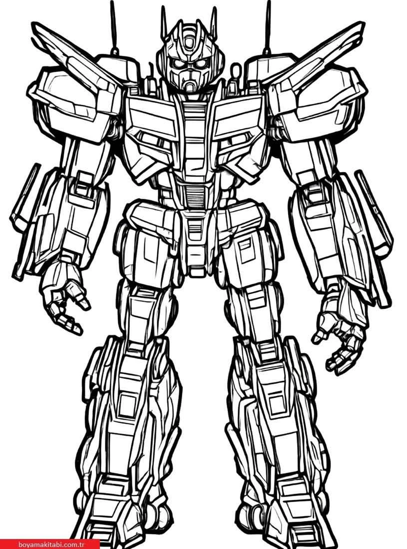 Transformers boyama sayfası #3 – ilkokul öğrencileri için, hayal gücünü besler