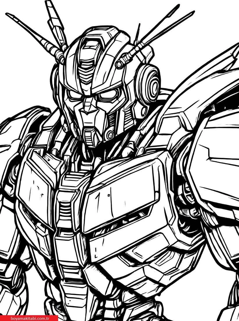 Transformers boyama sayfası #11 – renk bilgisini öğretir, günlük etkinlik önerisi