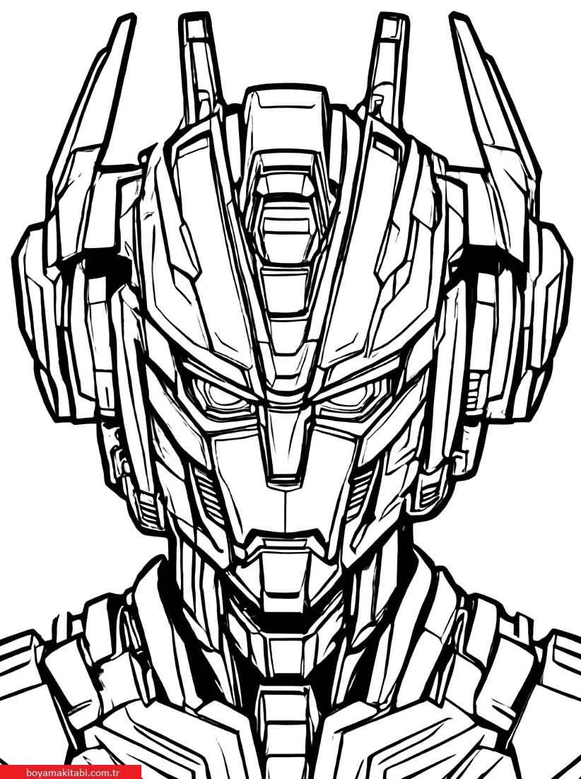 Transformers boyama sayfası #12 – sabır ve özgüven kazandırır, yaratıcı sanat çalışması