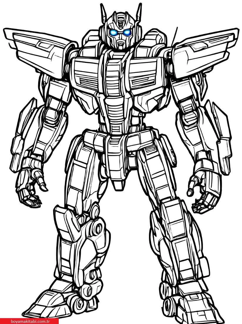 Transformers boyama sayfası #16 – mürekkep tasarrufu sağlar, PDF indir