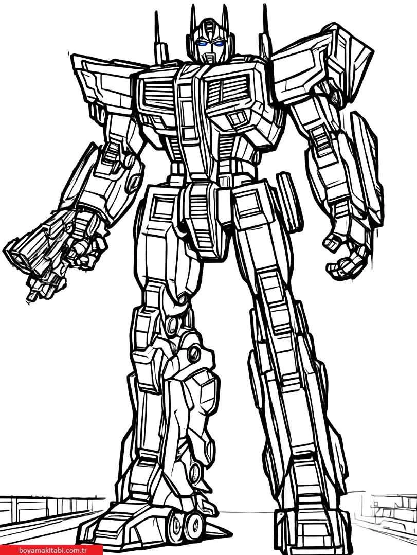 Transformers boyama sayfası #18 – günlük etkinlik önerisi, kolay boyama