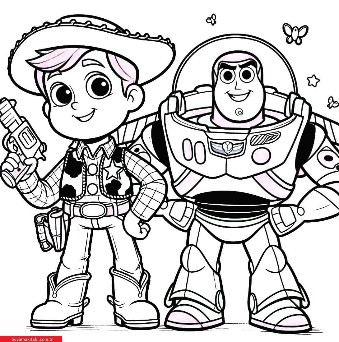 Toy Story boyama sayfası – evde etkinlik, ücretsiz yazdır