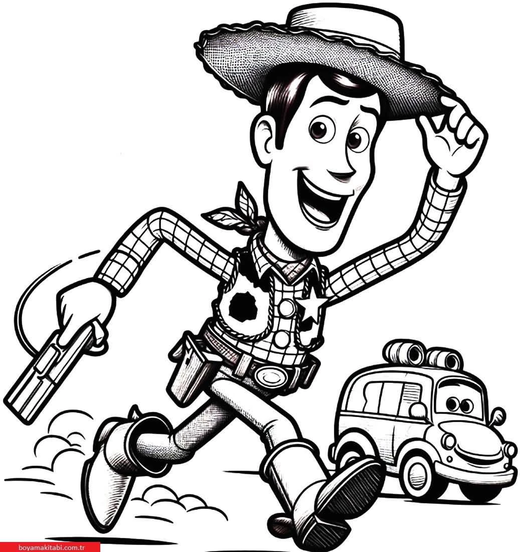 Toy Story boyama sayfası – sanatsal çalışma, çocuklar için