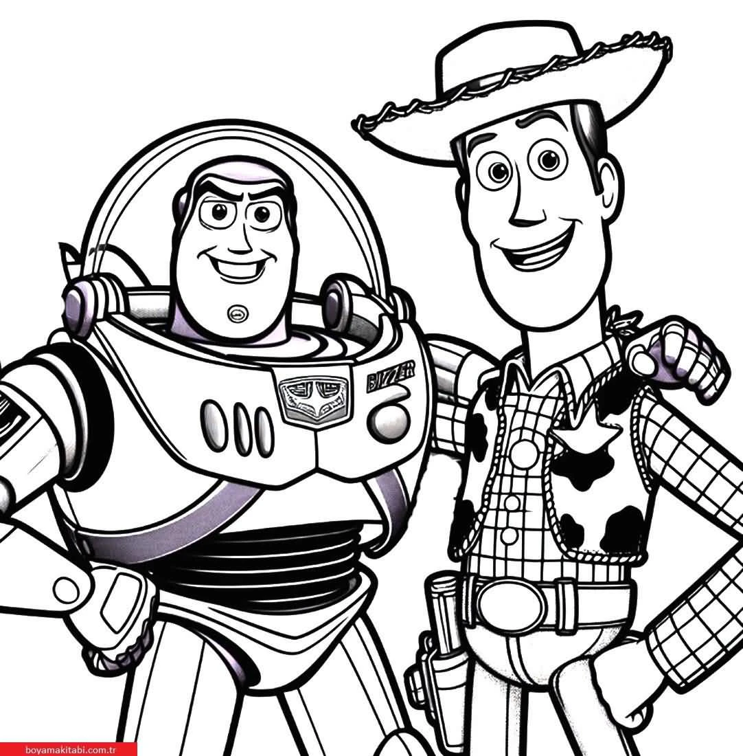 Toy Story boyama sayfası – kolay boyama, eğitici aktivite