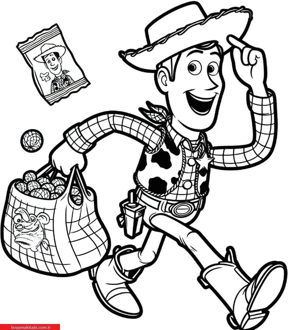 Toy Story boyama sayfası – eğlenceli etkinlik, el becerilerini geliştirir
