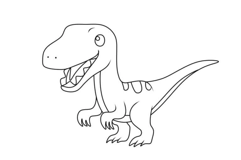 Dinozor boyama sayfası – eğitici aktivite, yaratıcılık