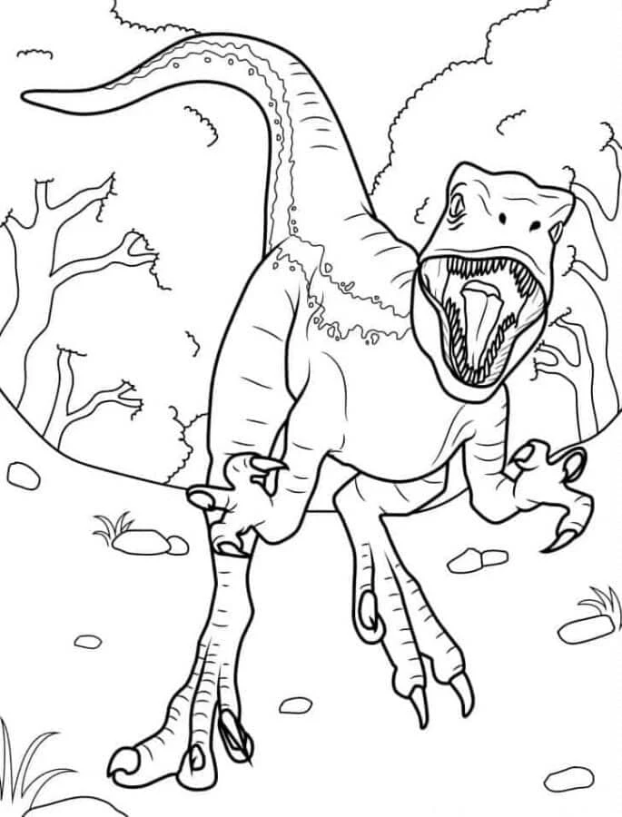 Dinozor boyama sayfası – renkli çizimler, okul öncesi