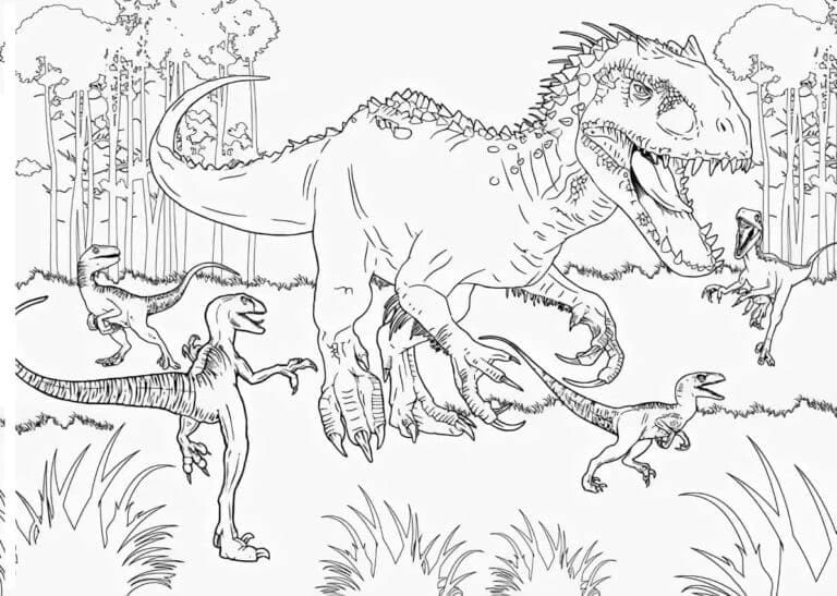 Dinozor boyama sayfası – yaratıcılığı geliştirir, keyifli zaman
