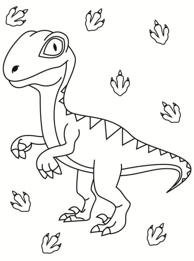 Dinozor boyama sayfası – boyama çalışması, yaratıcılığı geliştirir