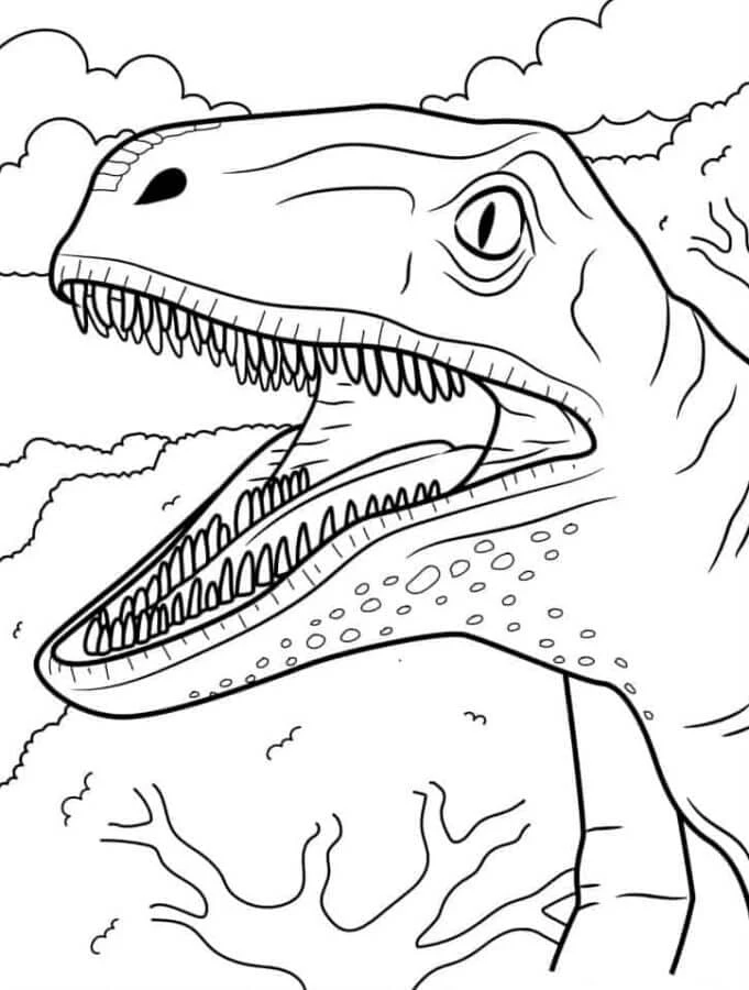 Dinozor boyama sayfası – boyama etkinliği, çocuk aktivitesi
