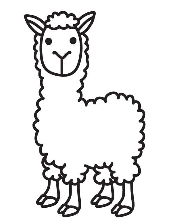 Lama boyama sayfası #30 – mürekkep tasarrufu sağlar, PDF indir