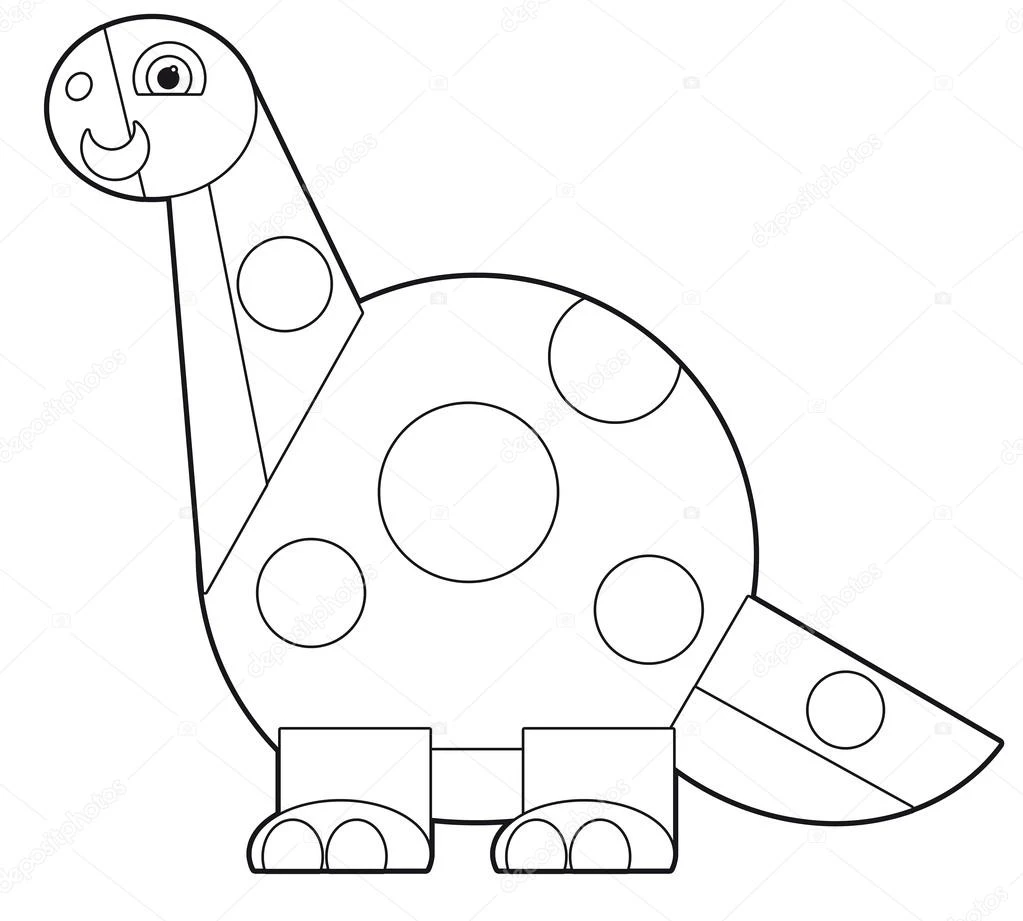 Dinozor boyama sayfası – çocuk aktivitesi, PDF indir