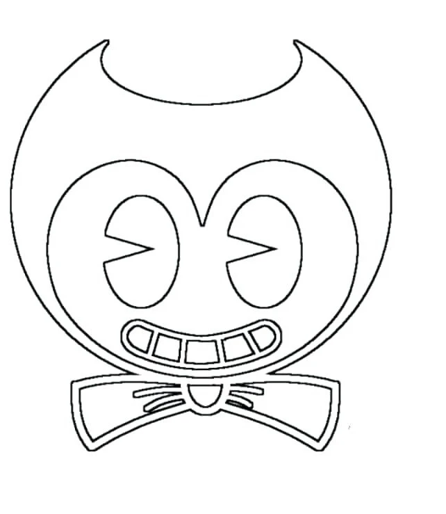 Bendy ve Mürekkep Makinesi boyama sayfası – kolay boyama, eğitici aktivite