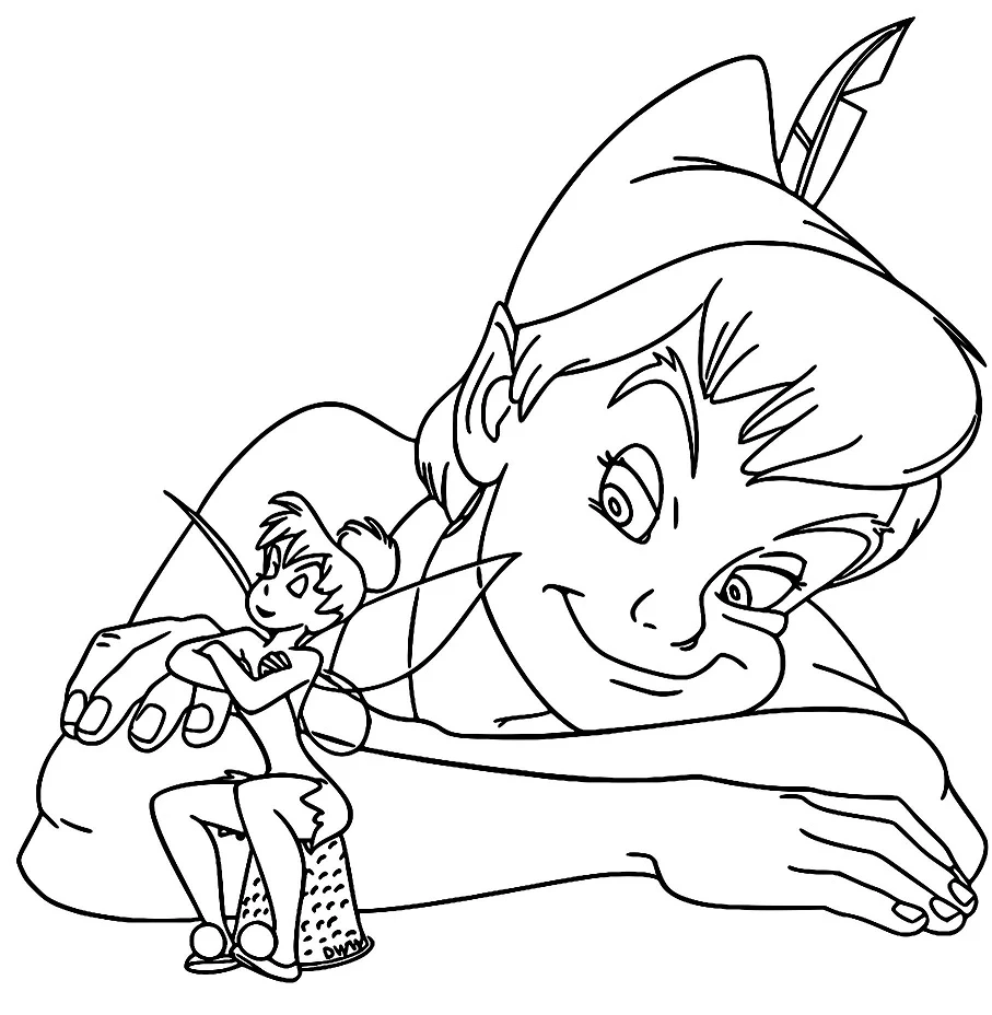 Peter Pan boyama sayfası – boyama etkinliği, çocuk aktivitesi