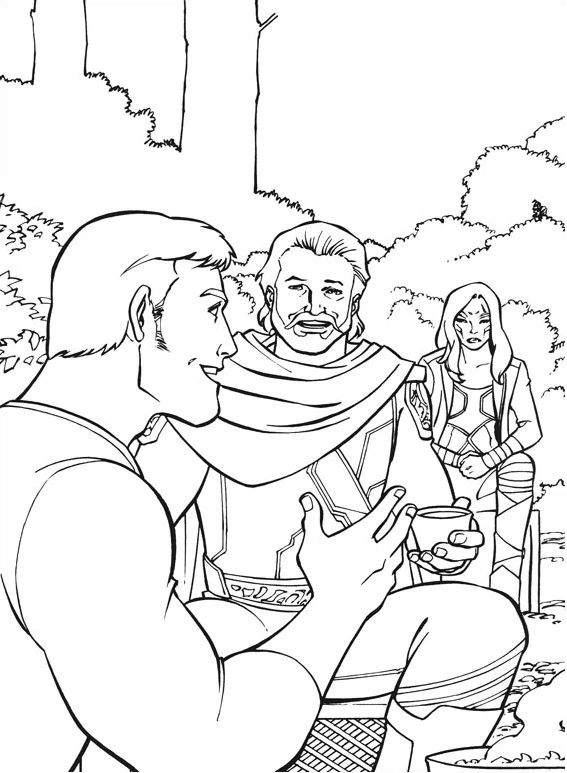 Galaksinin Koruyucuları boyama sayfası #8 – sanatsal çalışma, aile ile vakit geçirme