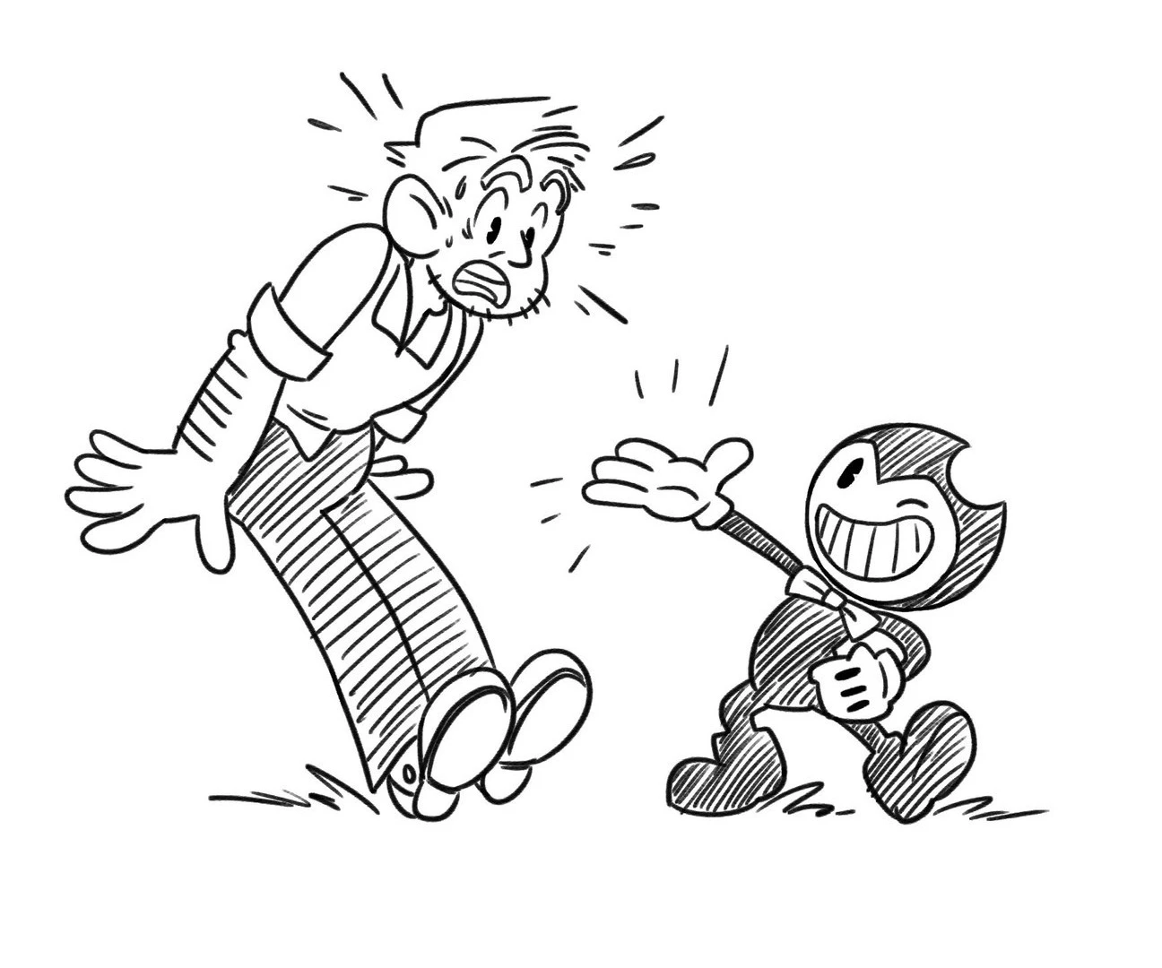 Bendy ve Mürekkep Makinesi boyama sayfası – ücretsiz yazdır, boyama etkinliği