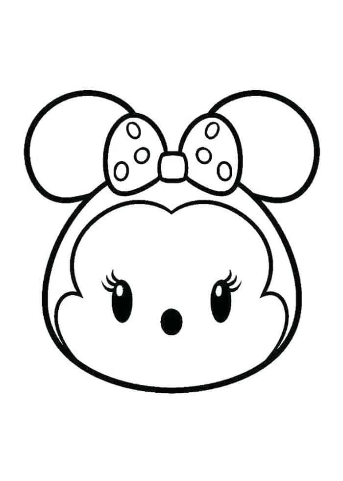 Tsum Tsum boyama sayfası – PDF indir, sevimli karakter