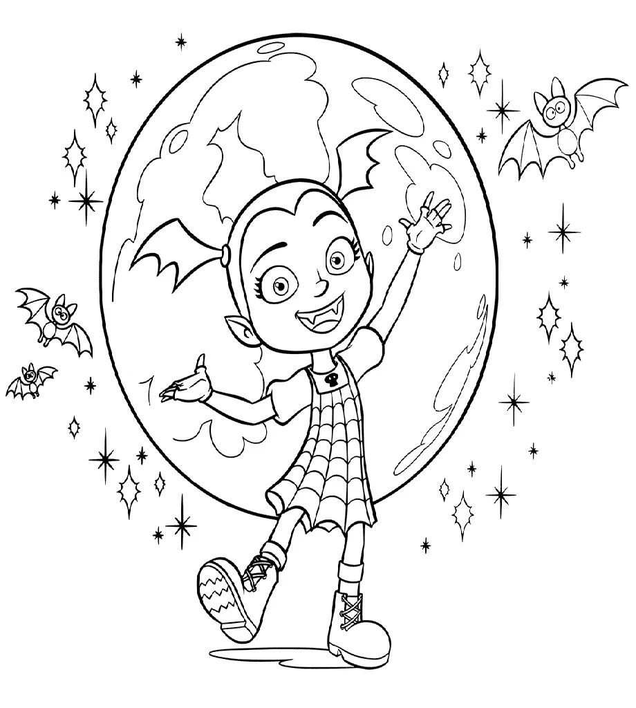Vampirina boyama sayfası – yaratıcılık, eğlenceli etkinlik