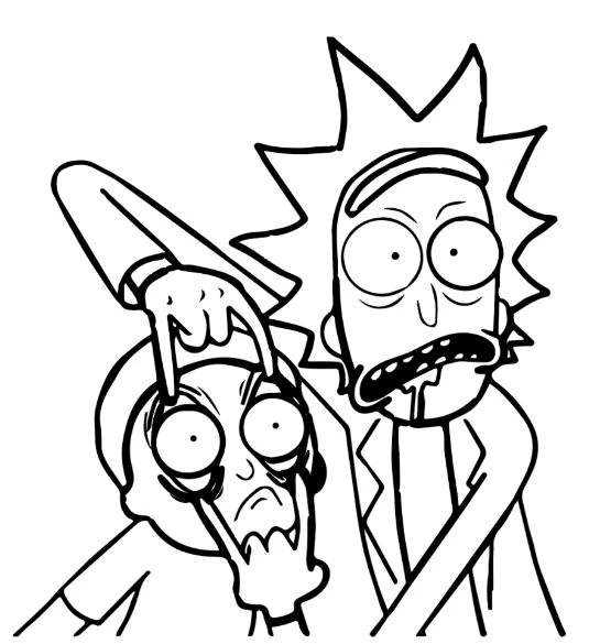 Rick And Morty boyama sayfası – yaratıcılığı geliştirir, keyifli zaman