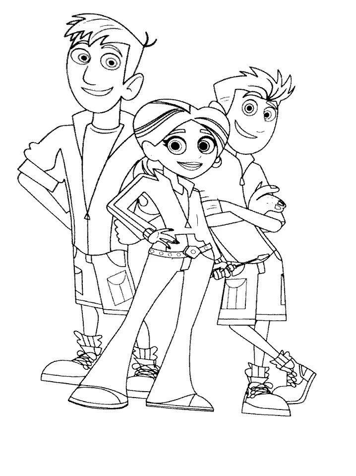 Wild Kratts boyama sayfası – çocuk aktivitesi, PDF indir