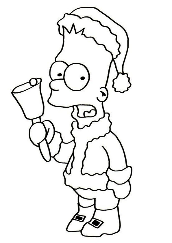 Simpsonlar boyama sayfası – sevimli karakter, sanatsal çalışma