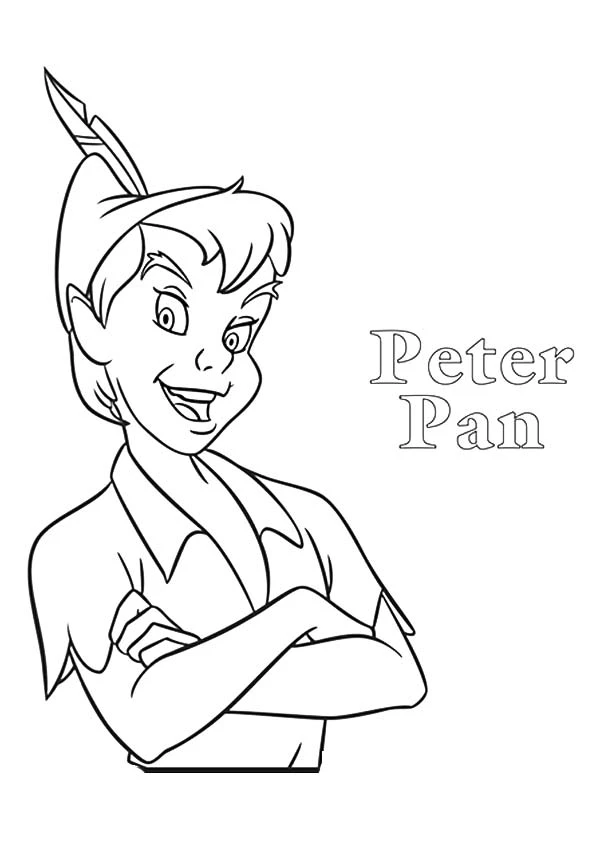 Peter Pan boyama sayfası – kolay boyama, eğitici aktivite