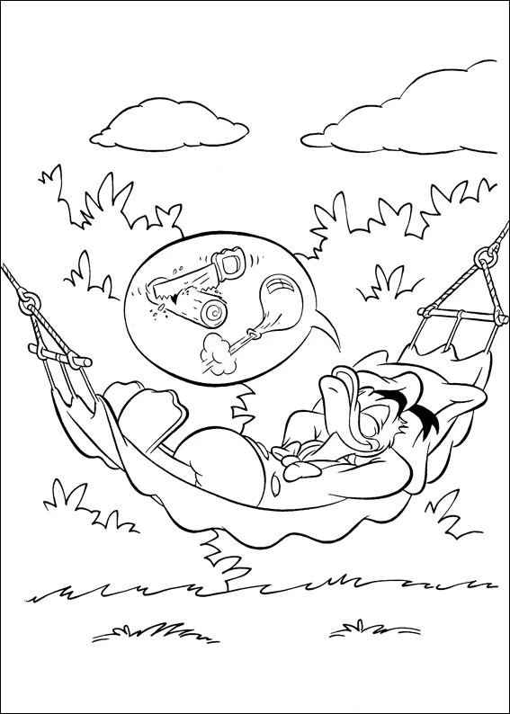 Donald Duck boyama sayfası – çocuk aktivitesi, PDF indir