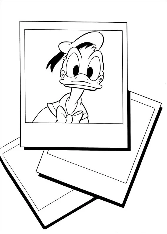 Donald Duck boyama sayfası – boyama çalışması, yaratıcılığı geliştirir