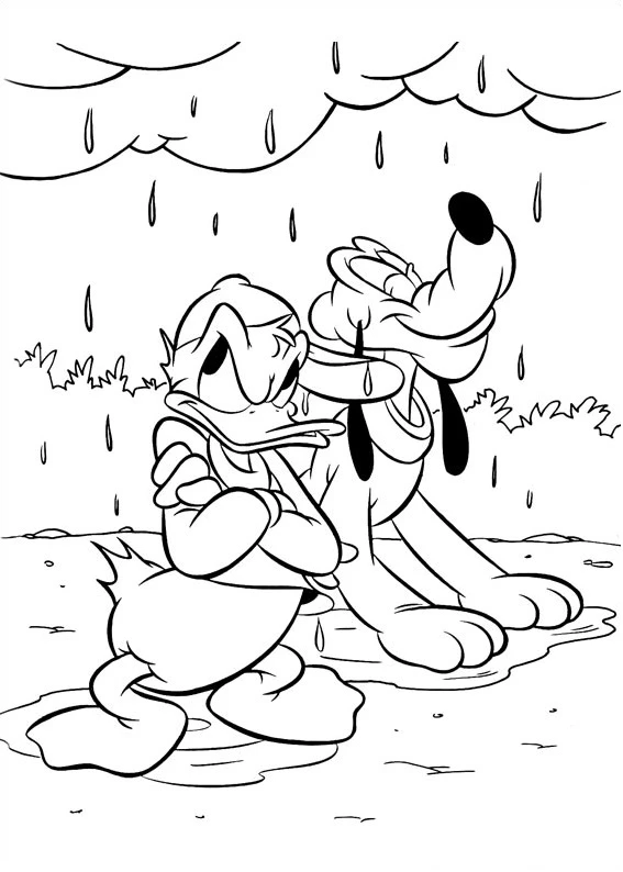 Donald Duck boyama sayfası – ücretsiz yazdır, boyama etkinliği
