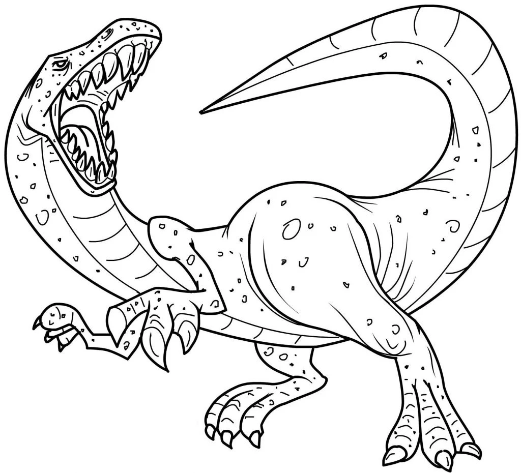Dinozor boyama sayfası – okul öncesi, evde etkinlik
