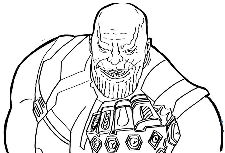 Thanos boyama sayfası #4 – sabır ve özgüven kazandırır, yaratıcı sanat çalışması
