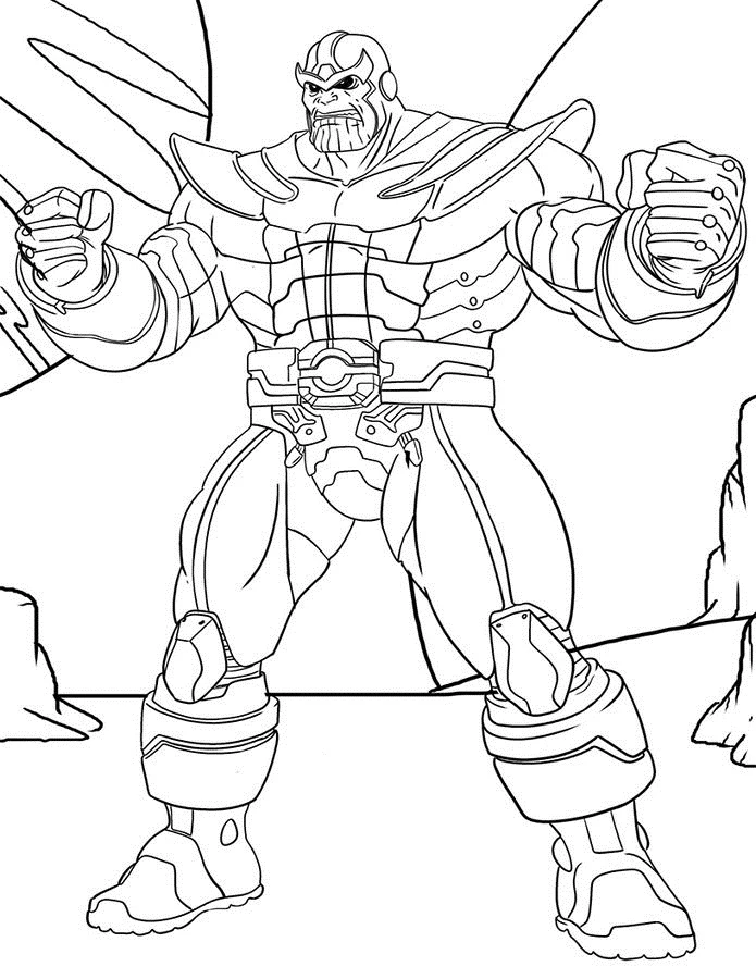 Thanos boyama sayfası #8 – mürekkep tasarrufu sağlar, PDF indir