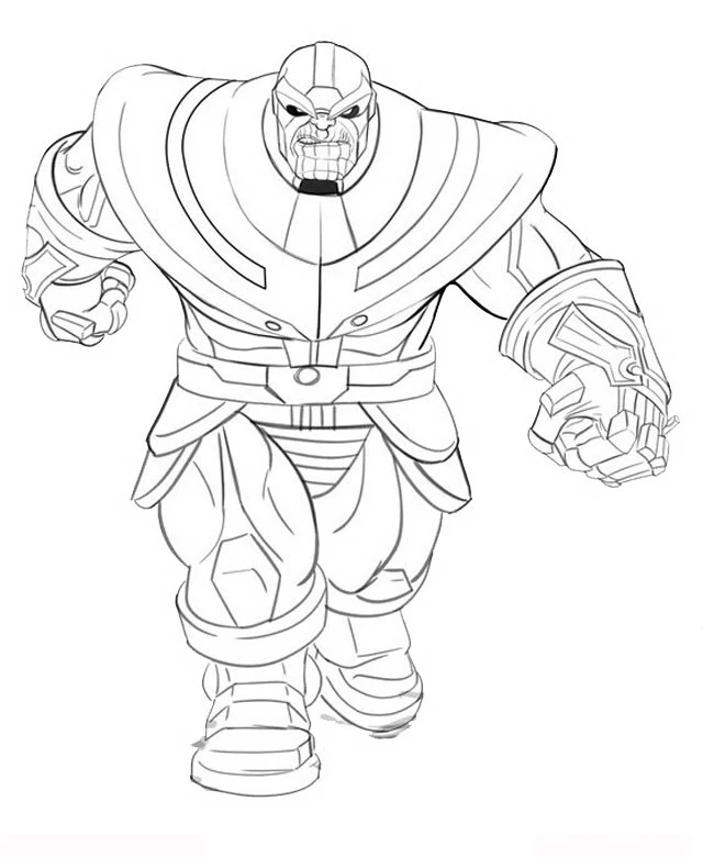Thanos boyama sayfası #10 – günlük etkinlik önerisi, kolay boyama