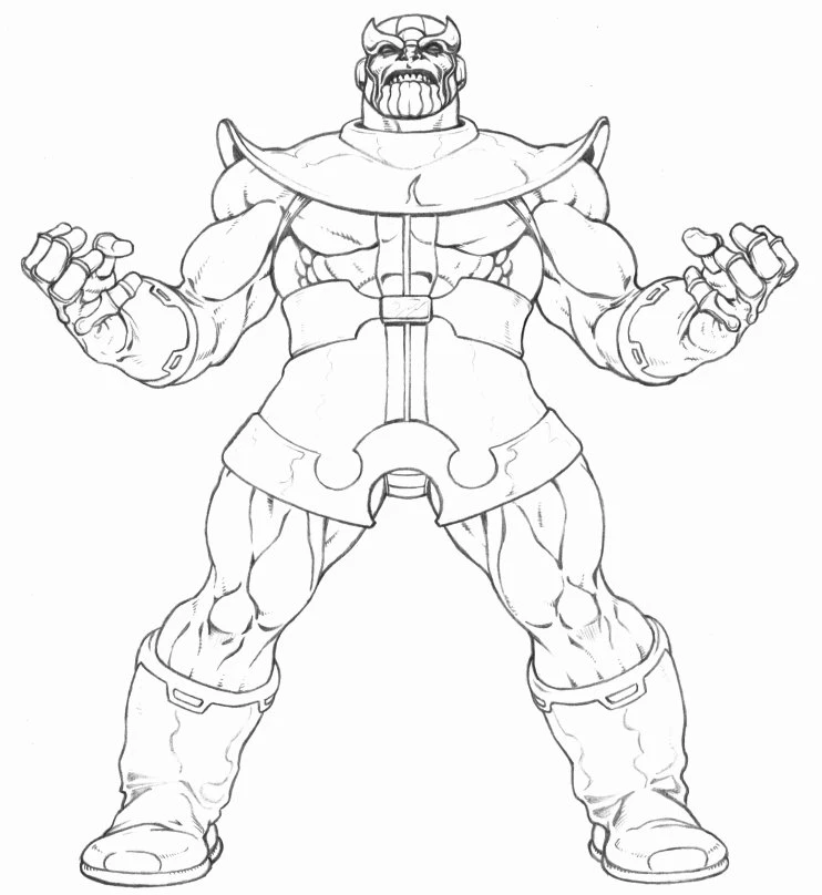 Thanos boyama sayfası #11 – yaratıcı sanat çalışması, eğlenceli etkinlik