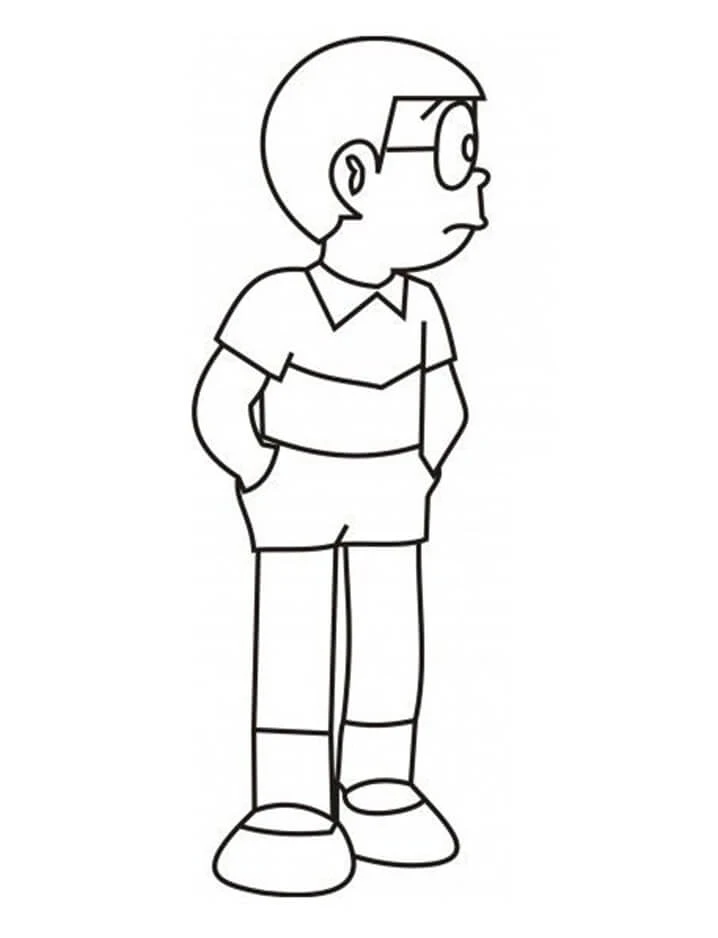 Nobita boyama sayfası – yaratıcılığı geliştirir, keyifli zaman